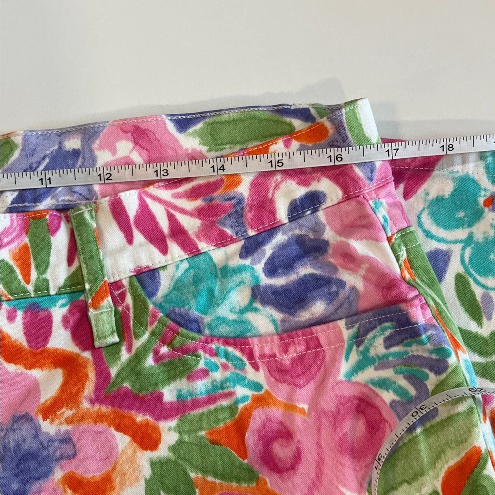 Lauren Ralph Lauren‎ - 12P, Pink/Orange/Green/Purple stretch cropped pants
